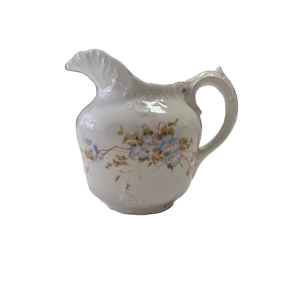 Antique Bohemia Carlsbad China Bawo & Dotter Porcelain Creamer Floral Gold Trim